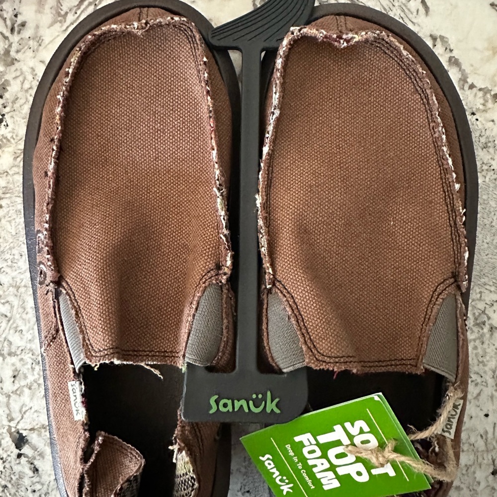 Sanuk Brown Loafers Casual Slip-Ons